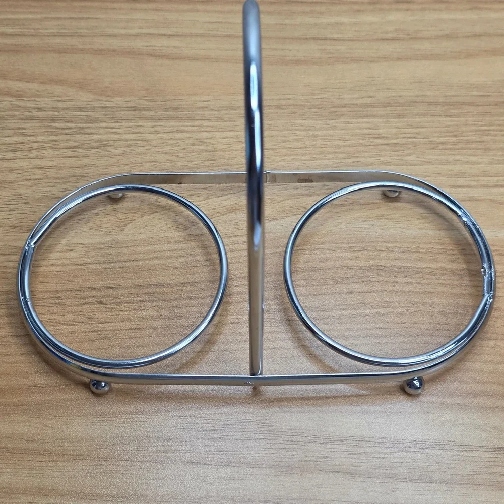 Vintage 1970's Arcoroc Thumbprint Bowls Mercury Silver‎ Color Rim Set of Two
